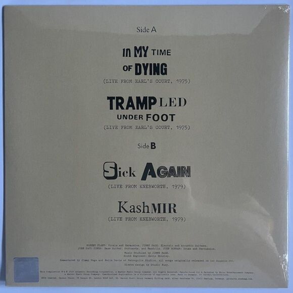 Led Zeppelin – Live EP NEW SEALED Vinyl, EP, Atlantic, 2025 - Picture 3 of 3